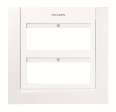 Панель лицевая для бокса поста централизации открытого/скрытого монтажа на 12 модулей (2 ряда по 6 модулей), цвет белый | 2CLA127200T1101 | ABB